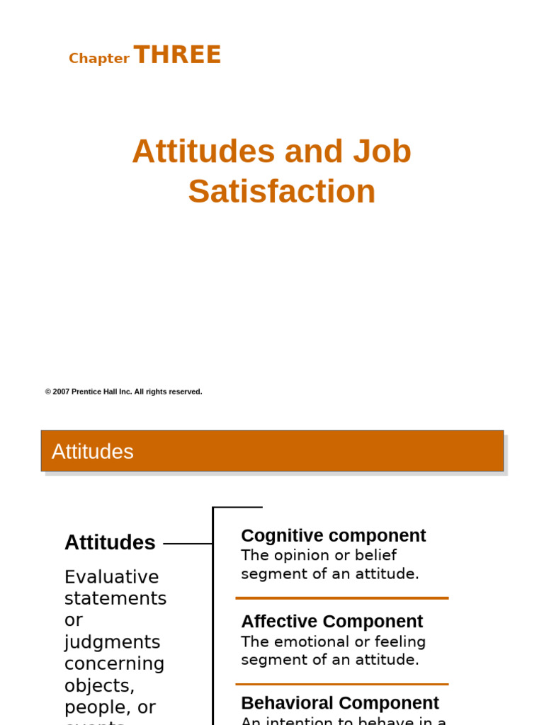 Attitudes and Job Satisfaction: Three | PDF | Job Satisfaction ...