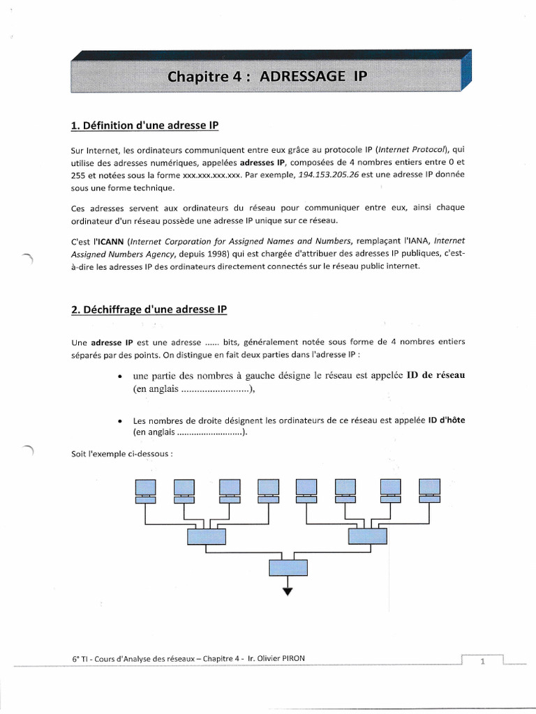 Comprendre les adresses IP et leurs classes | PDF | Informatique
