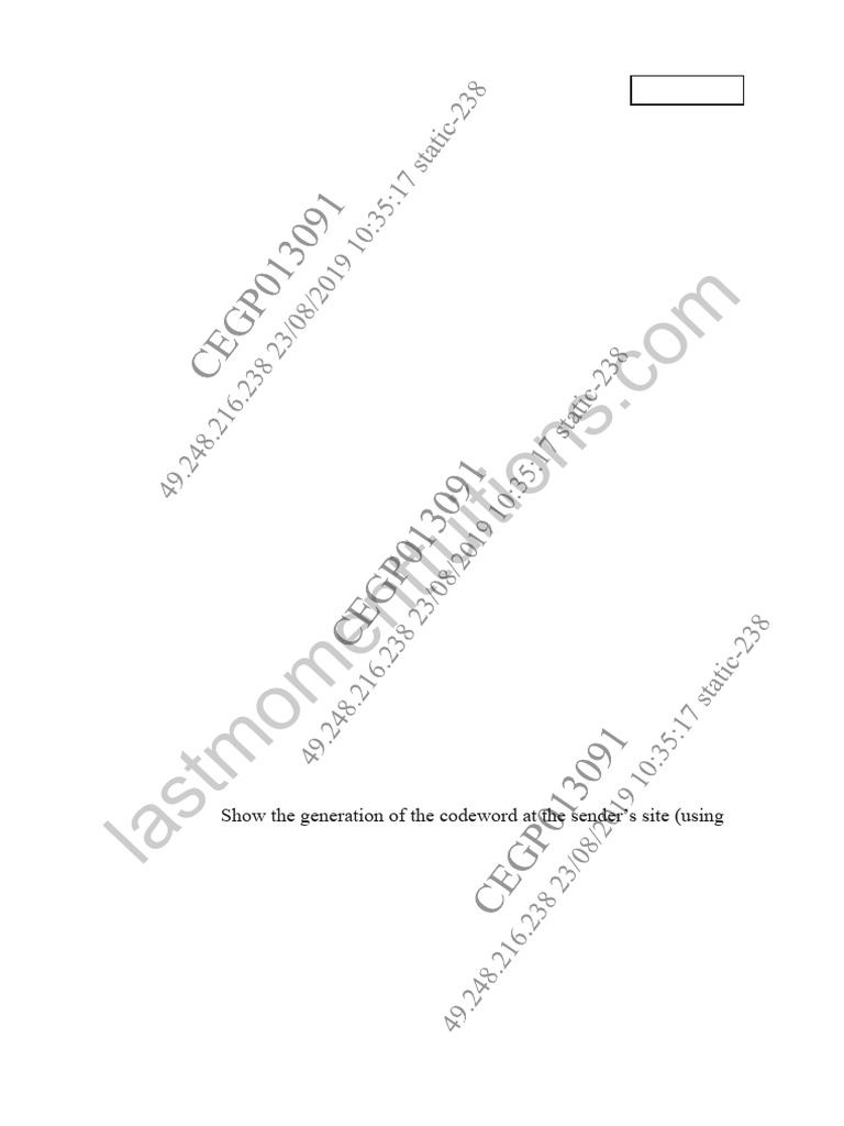 Semester 5 2019 August Computer Networks Cn Pattern 2015 | PDF ...