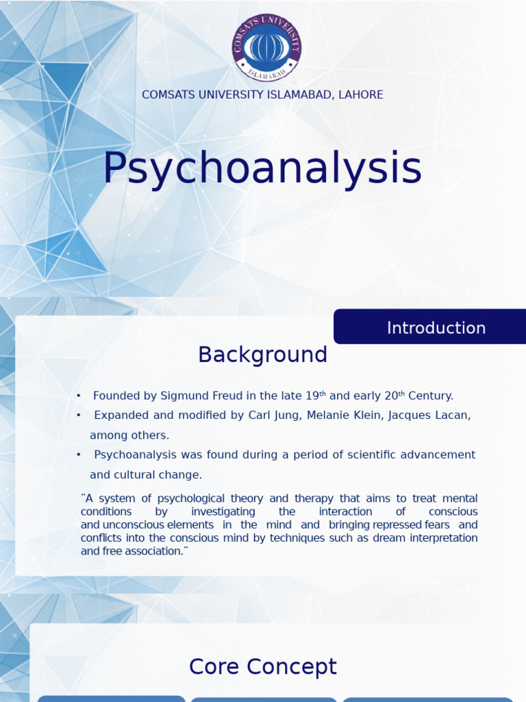 Understanding Psychoanalysis Concepts | PDF | Psychoanalysis ...