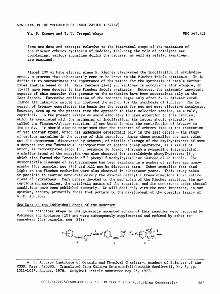 Indolization Mechanism Insights | PDF | Chemical Reactions | Catalysis