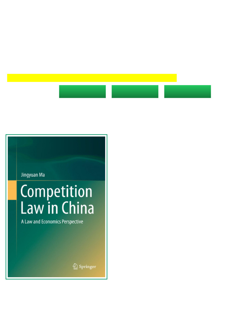 (Ebook) Competition Law in China: A Law and Economics Perspective by ...