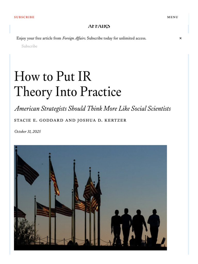 Bridging IR Theory and U.S. Strategy | PDF | International Relations ...