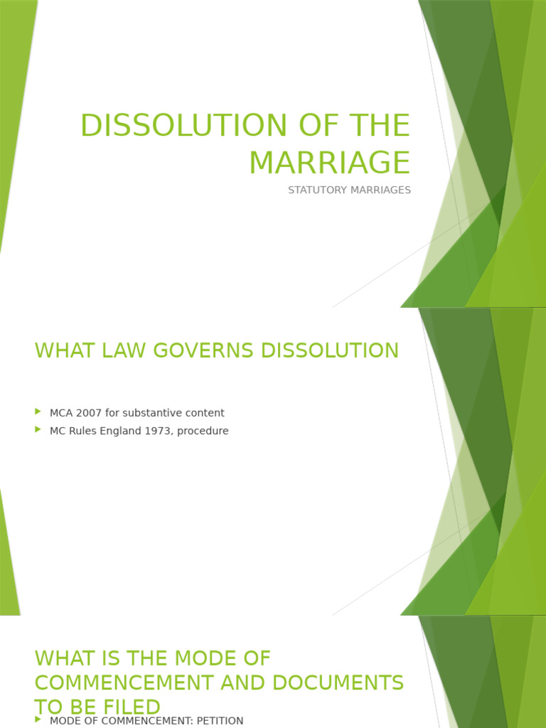 Dissolution | PDF | Divorce | Marriage