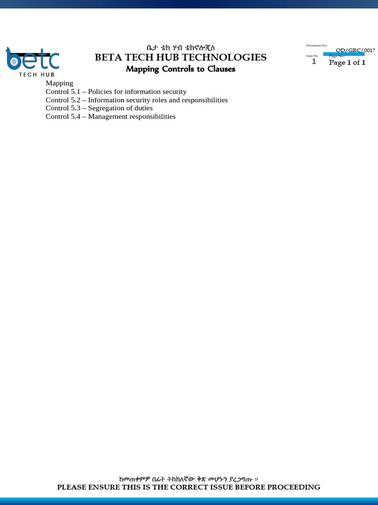 Information Security Control Mapping | PDF