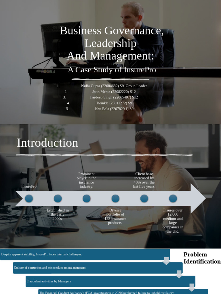 InsurePro: Governance and Ethics Analysis | PDF | Leadership | Motivation