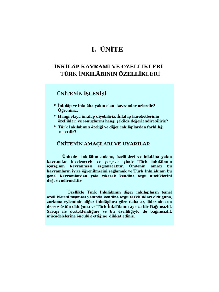 Ait 101 - Ataturk Ilk. Ve Ink. Tar. I - Ders Kitabi - Kopya | PDF