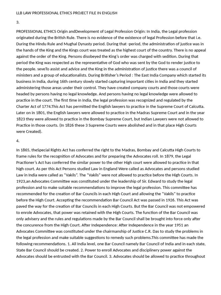 History of Legal Profession in India | PDF | Advocate | Lawyer