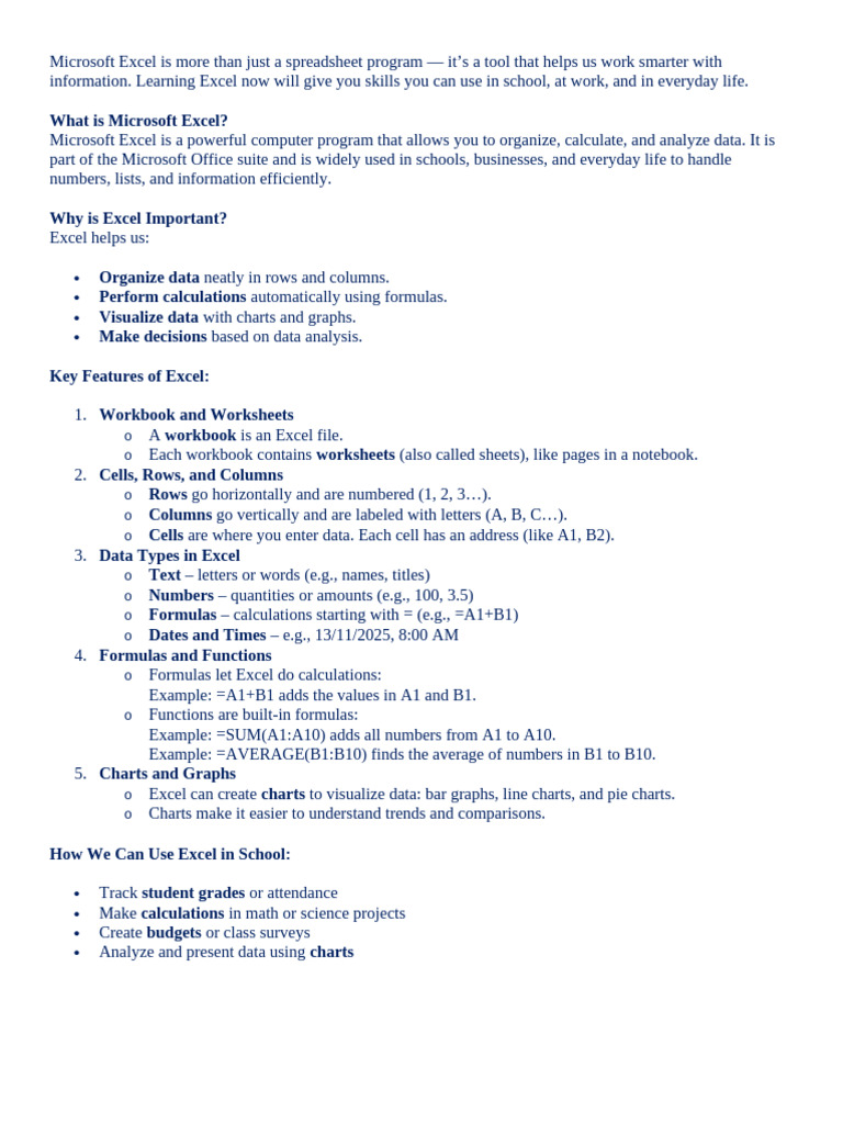 Mastering Microsoft Excel Basics | PDF