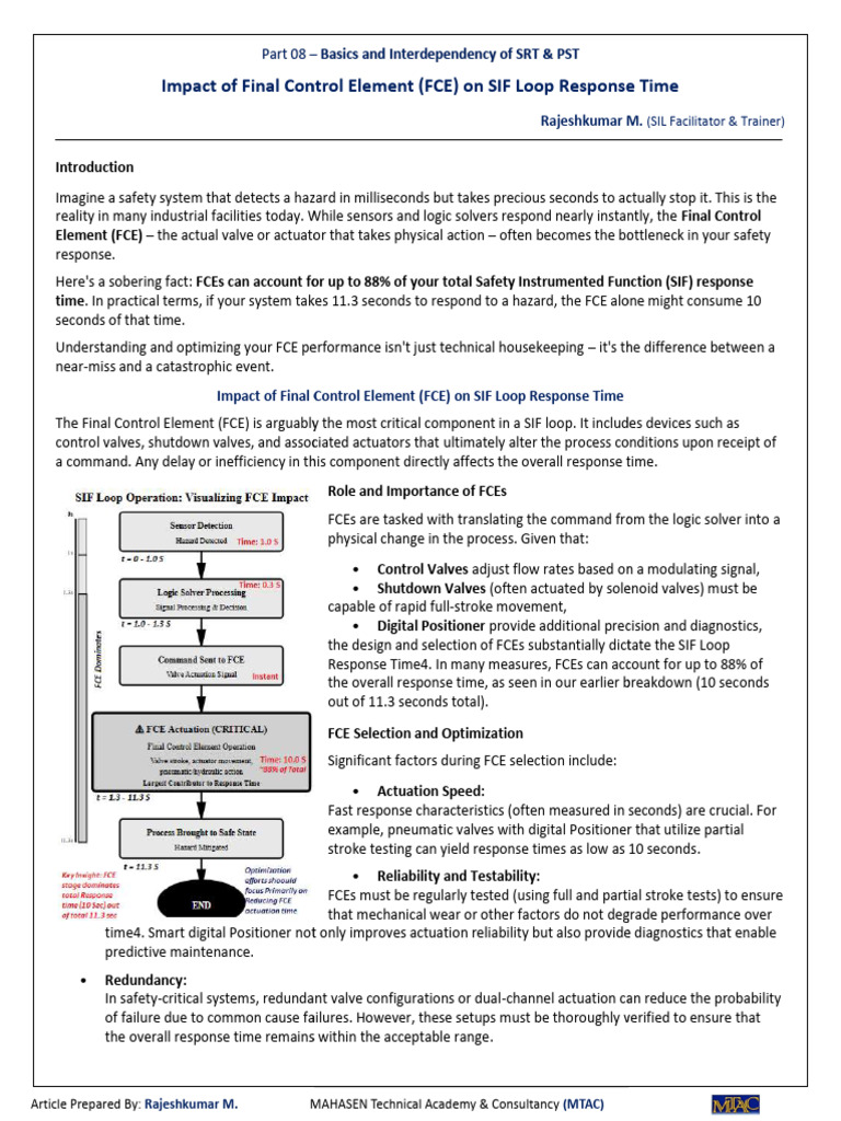 FCE Impact on SIF Response Time | PDF | Mechanical Engineering