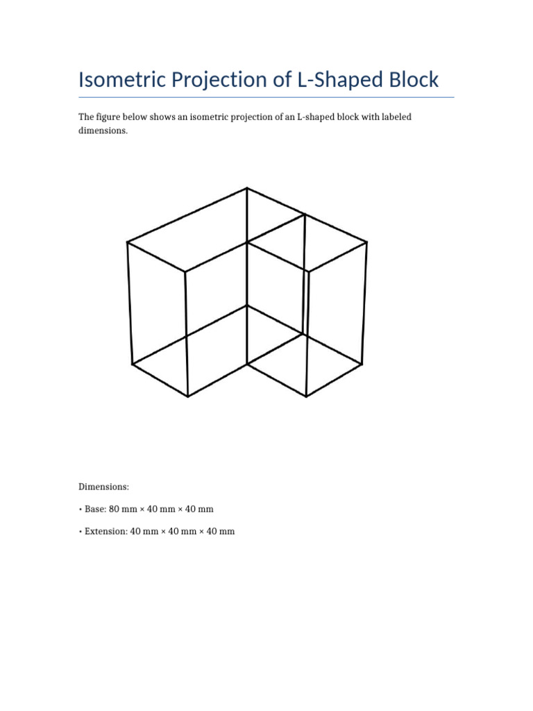 L Shaped Block Isometric | PDF