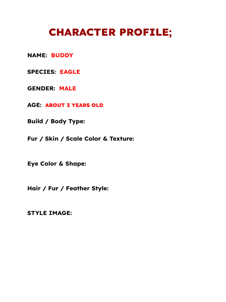 Character Profile | PDF