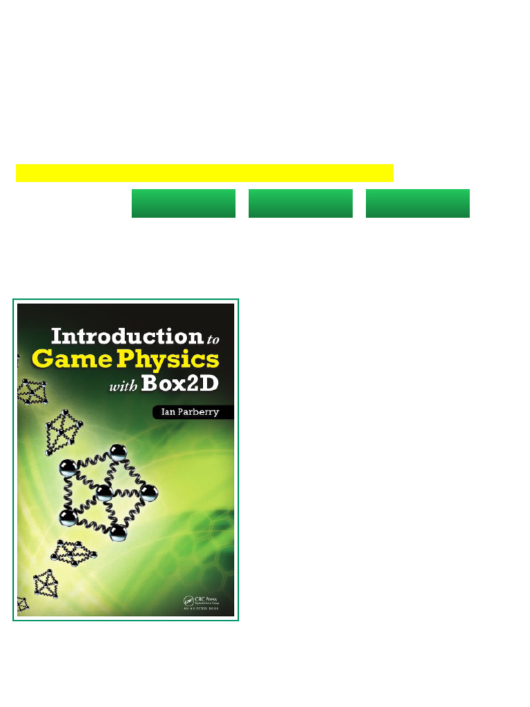 (Ebook) Introduction To Game Physics With Box2D by Parberry, Ian ISBN ...