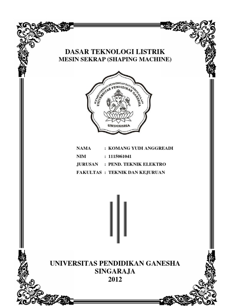 Fungsi dan Jenis Mesin Sekrap | PDF