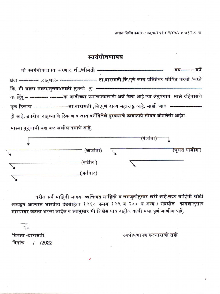 Cast Self Declaration Pdf20230201 - 13221522 | PDF