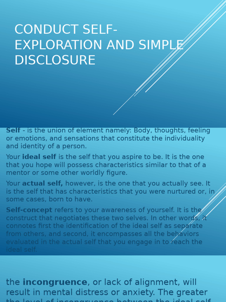 Self-Exploration for Personal Growth | PDF | Self Concept | Disciplines