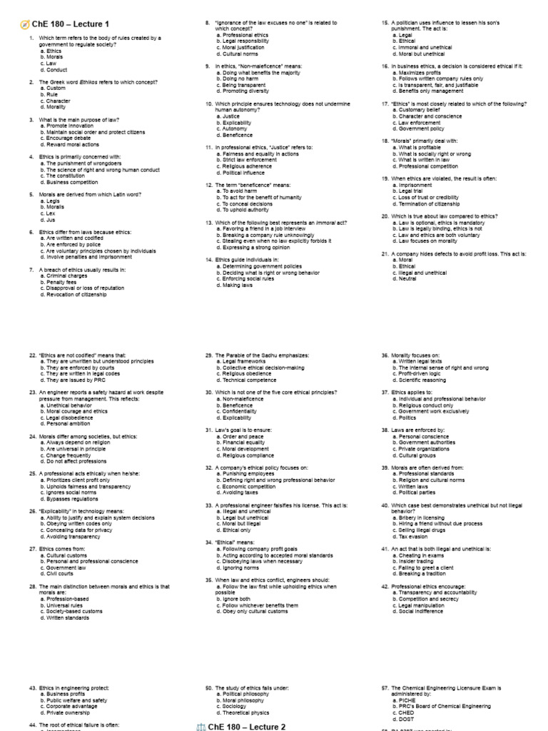 Ethics and Law: Key Concepts Explained | PDF | Morality | Profession