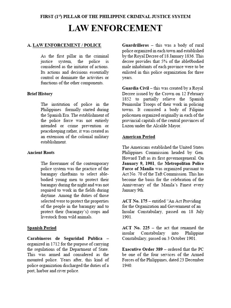 Philippine Criminal Justice: Law Enforcement | PDF | Exclusionary Rule ...