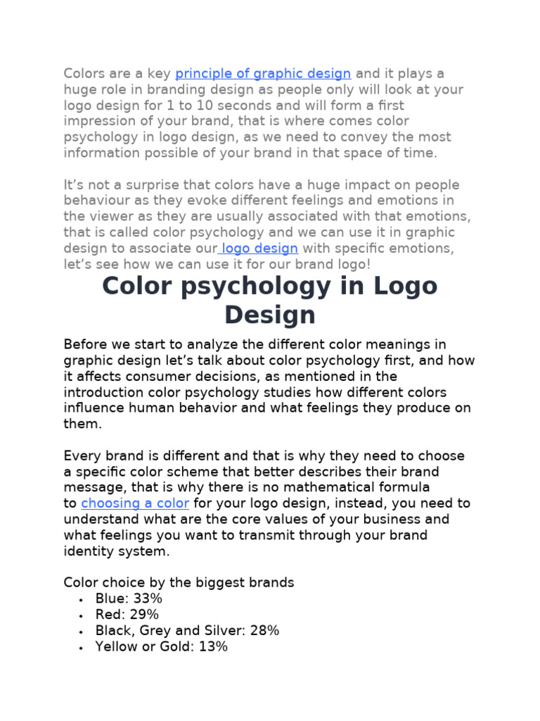 COLOR PSYCHOLOGY | PDF | Brand | Color