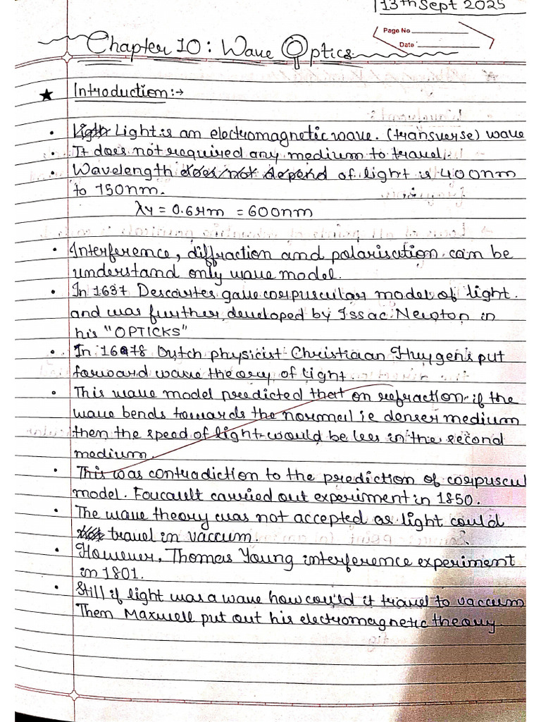 Chapter 10 Wave Optics Standard 12 | PDF