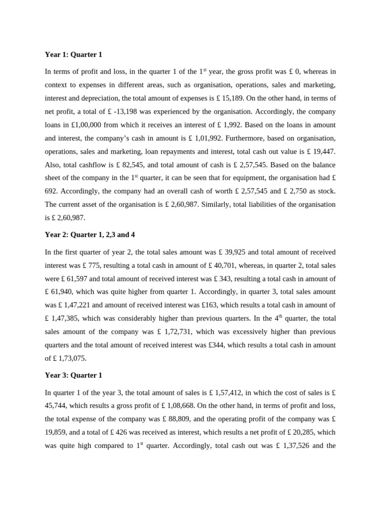 Yearly Financial Assessment | PDF | Cost Of Goods Sold | Expense