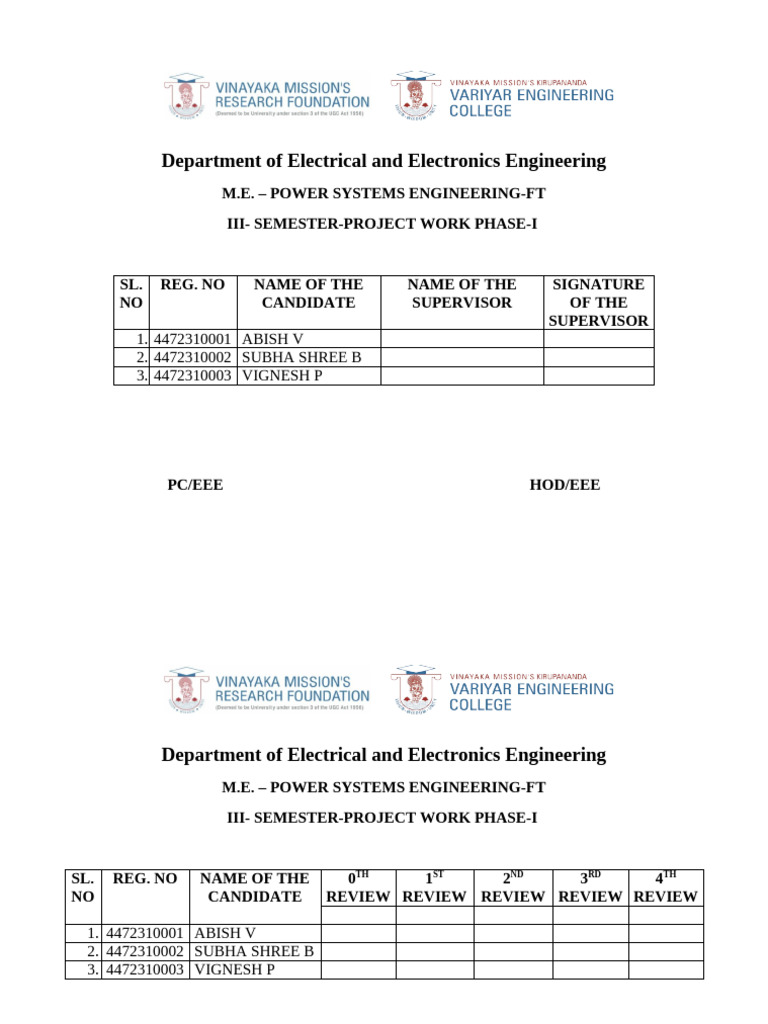 Department of Electrical and Electronics Engineering | PDF