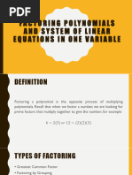 Comprehensive Factoring Techniques Guide | PDF | Factorization ...