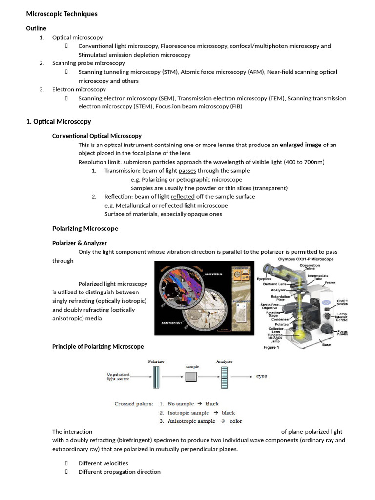Microscopic Techniques | PDF | Microscope | Microscopy