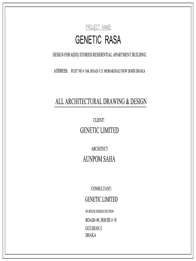 Genetic Rasa Architectural Drawing | PDF