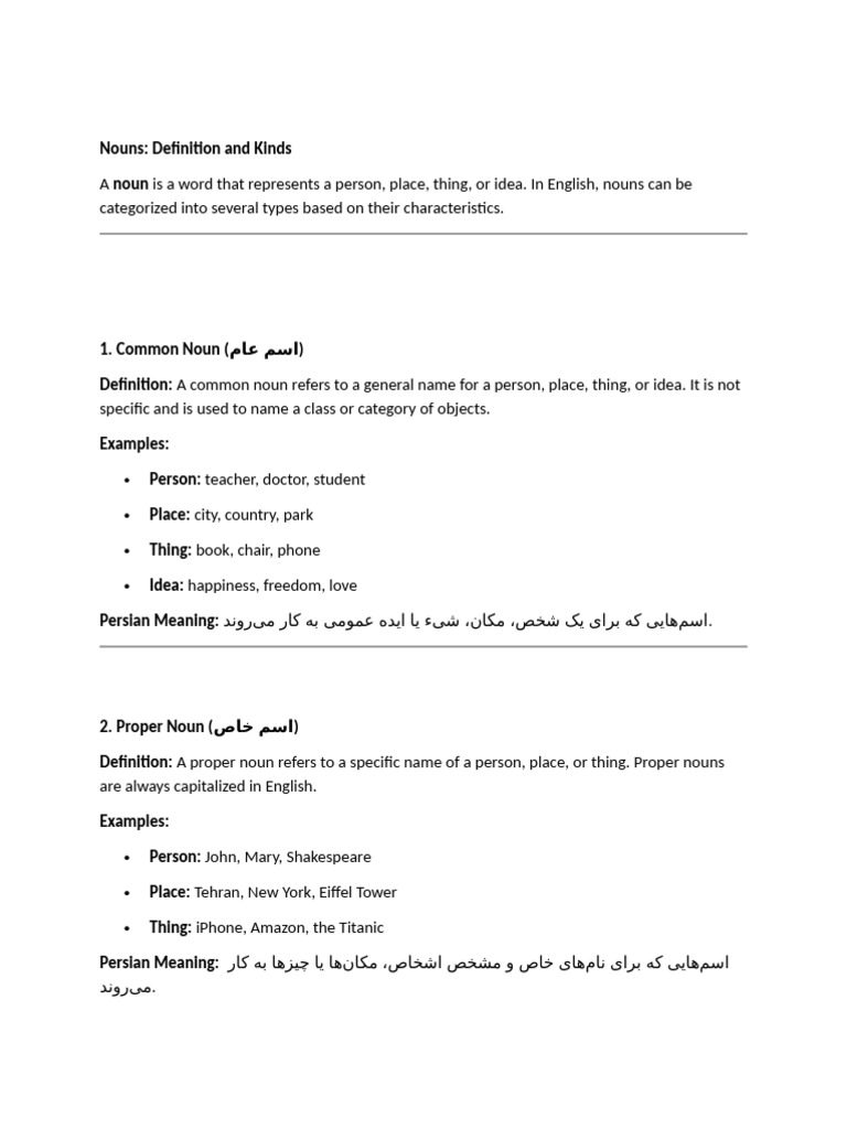 Types of Nouns and Pronouns Explained | PDF | Pronoun | Noun