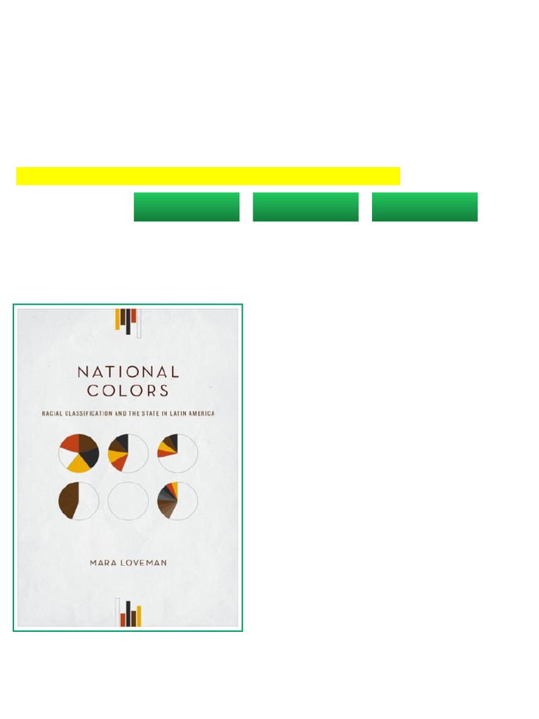 (Ebook) National Colors: Racial Classification and the State in Latin ...