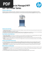 HP Laserjet Managed MFP E731Dn Printer Series: Datasheet | PDF | Image ...