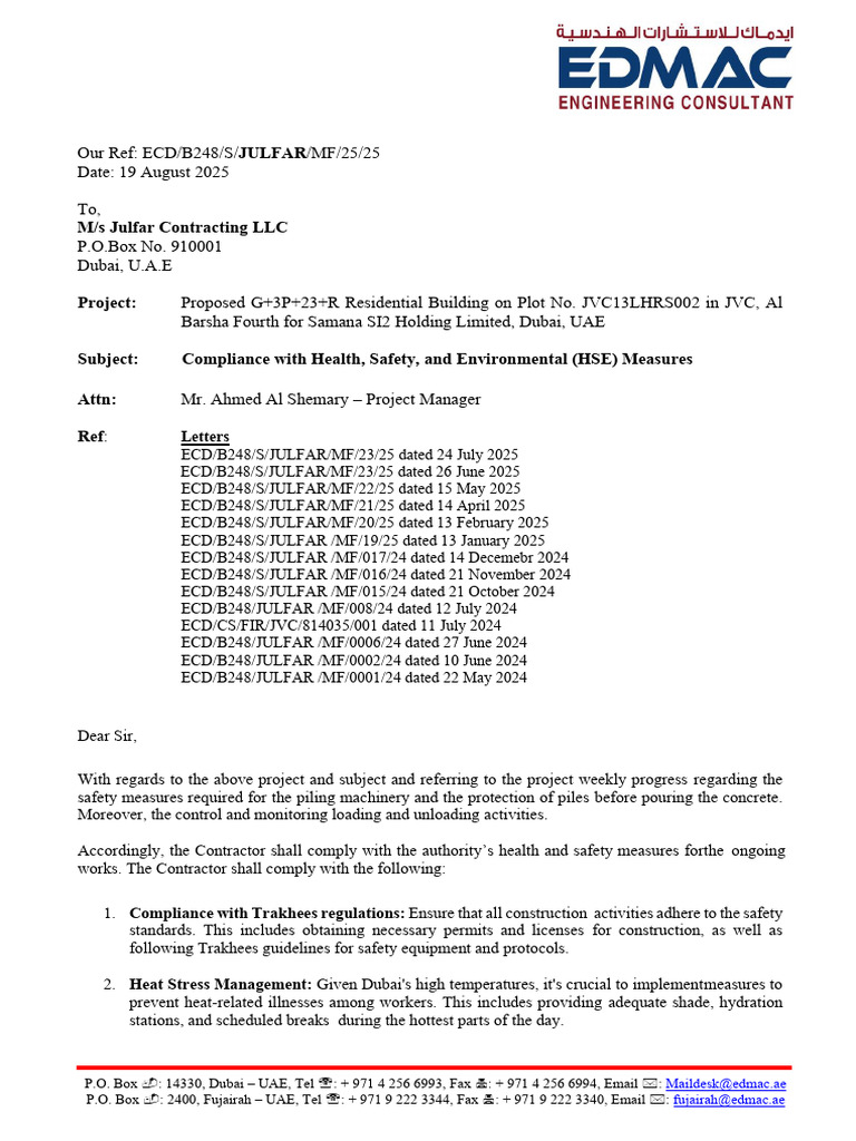ECD B248 S JULFAR MF 25 25 Compliance With Health, Safety, and ...