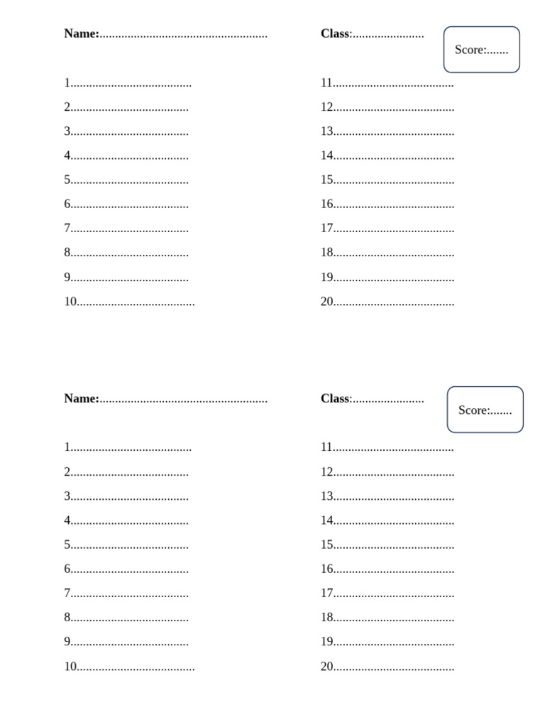Test Spelling Bee | PDF
