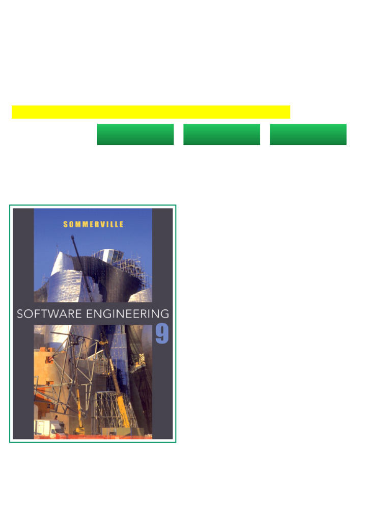 Solution Manual for Software Engineering, 9/E 9th Edition Ian ...