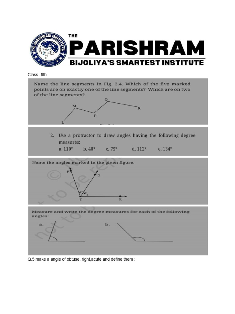 Class 6th | PDF