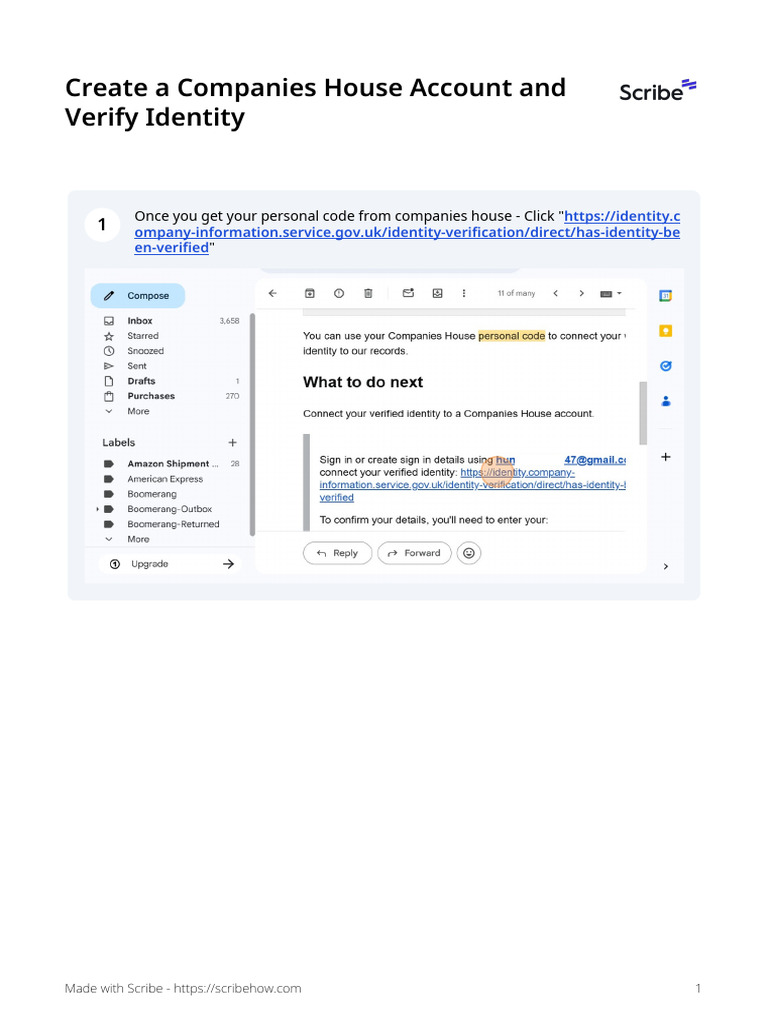 How to Connect Your Personal Code With Companies House | PDF