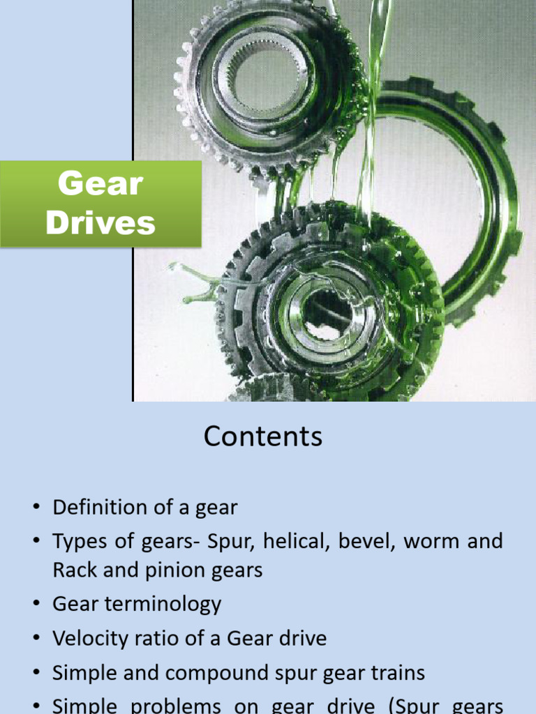 Types and Advantages of Gear Drives | PDF | Gear | Euclidean Geometry