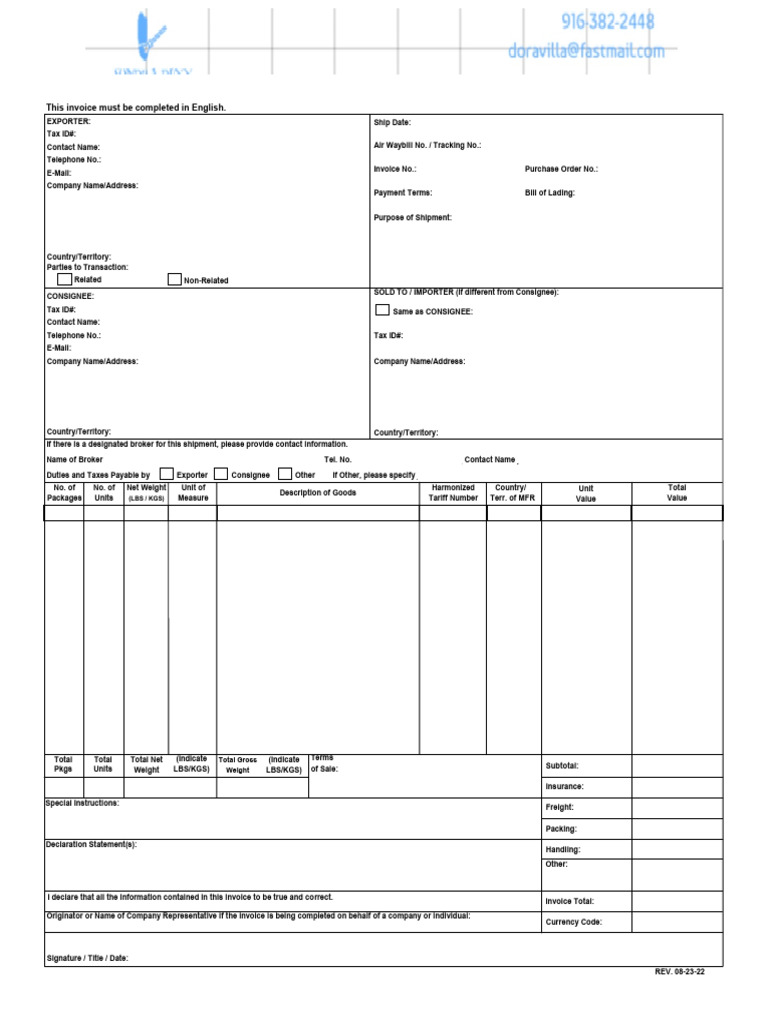 Test Indonesia Commercial Invoice | PDF