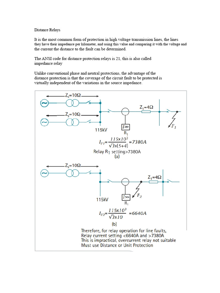 Distance Relay 21 | PDF | Electrical Impedance | Relay