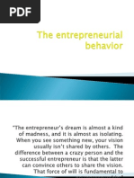 Entrepreneurial Behavior