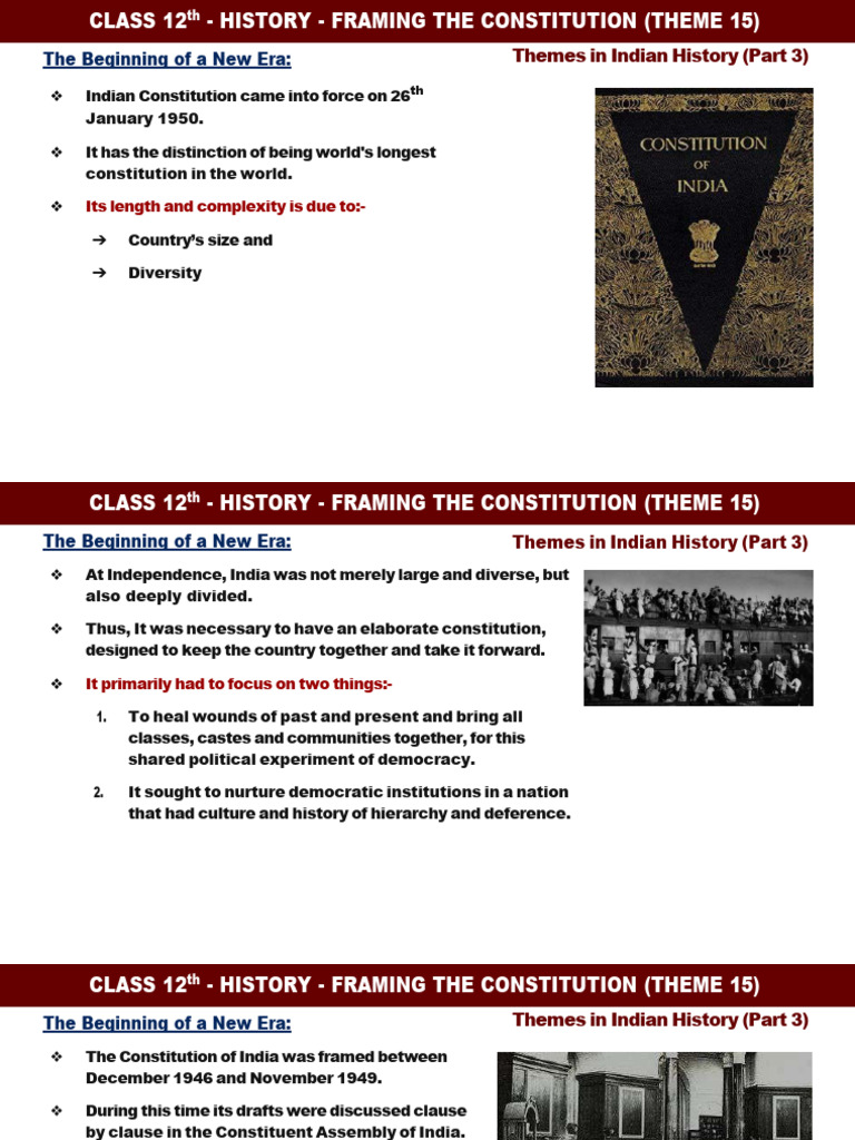 Framing the Indian Constitution: Key Insights | PDF | Urdu | Taxes