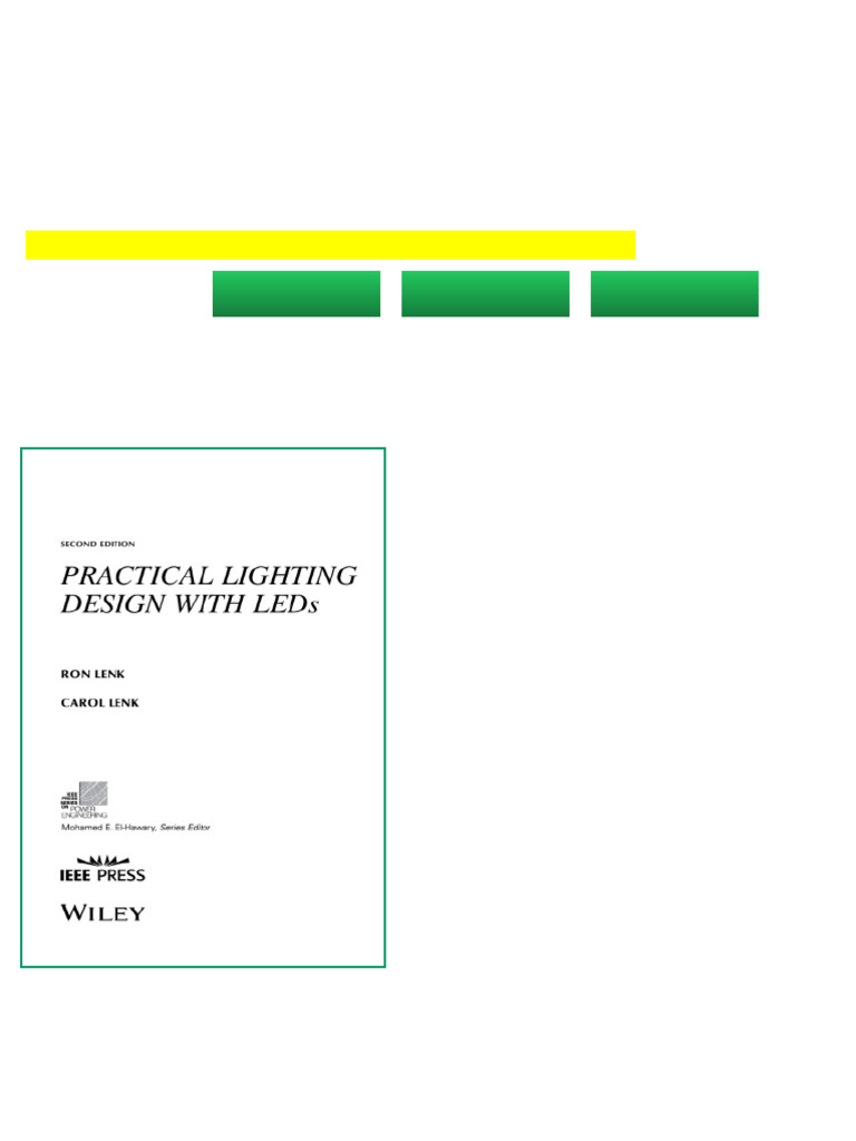 (Ebook) Practical Lighting Design With LEDs by Ron Lenk, Carol Lenk ...