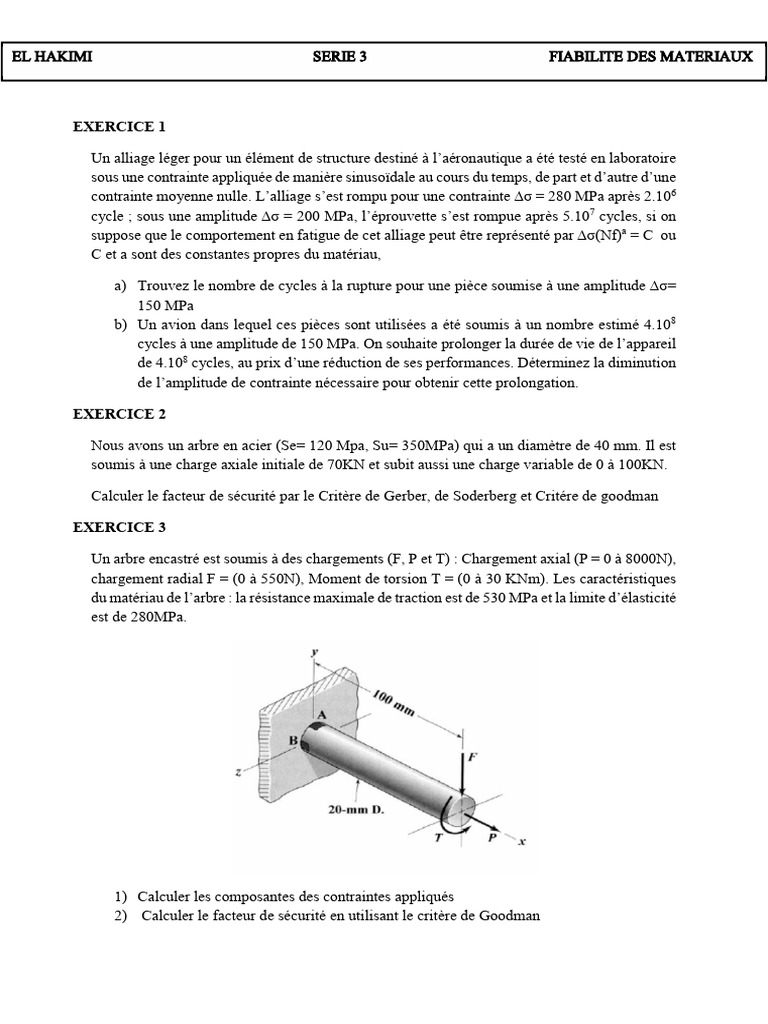 Analyse de la Fatigue des Matériaux Aéronautiques | PDF | Fatigue ...