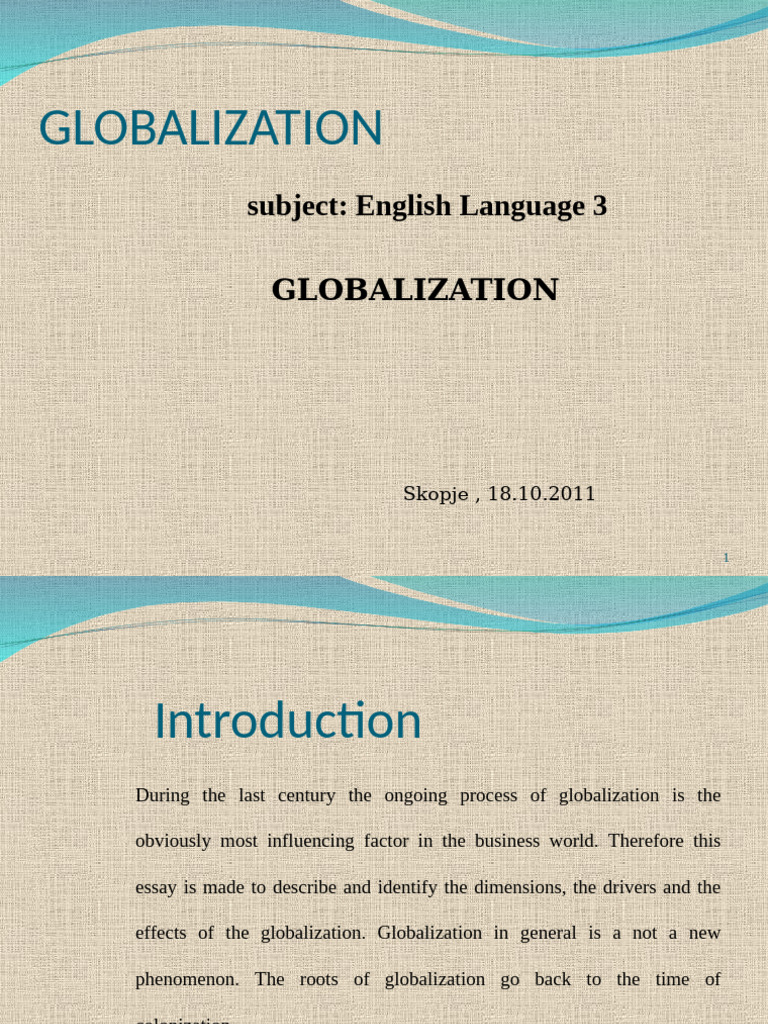 Understanding Globalization Drivers and Effects | PDF | Franchising ...
