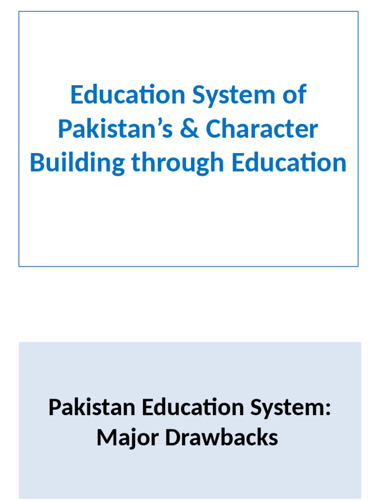 Challenges in Pakistan's Education System | PDF | Teachers | Pakistan