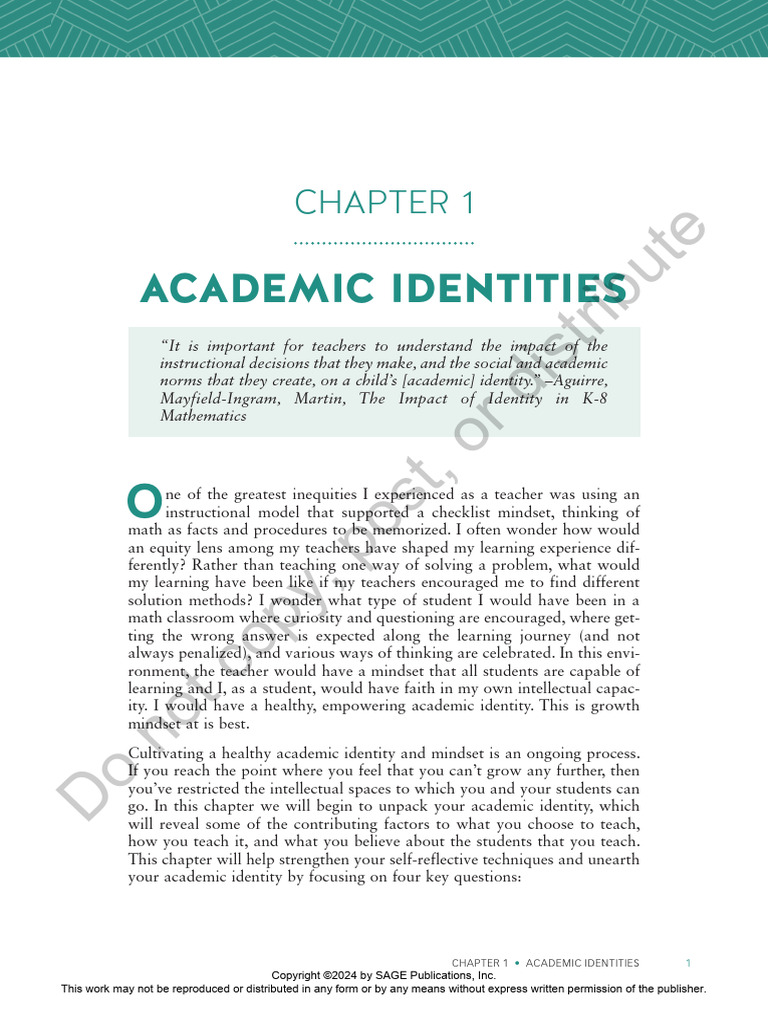 Understanding Academic Identities in Teaching | PDF | Teachers | Learning