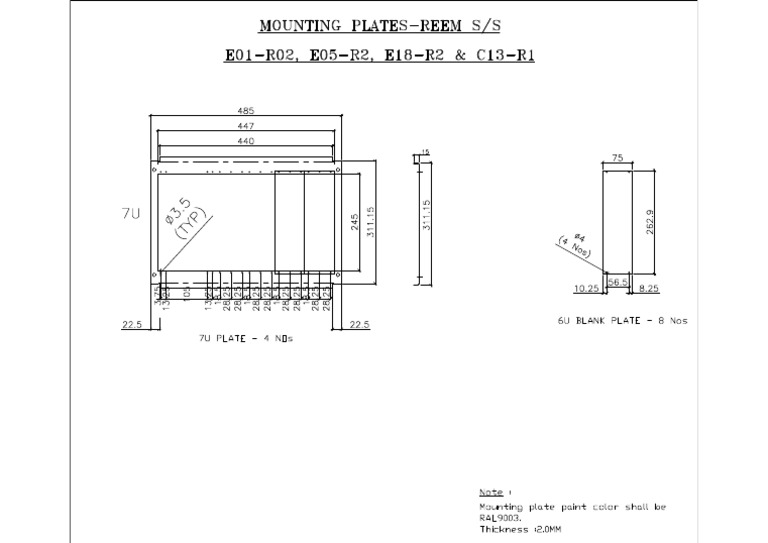 Relay Mounting Plate - REEM Model | PDF