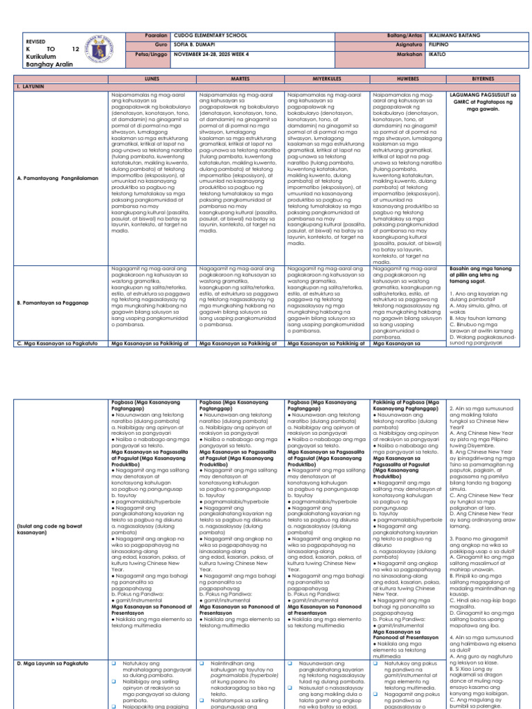 w4 q3 Filipino V | PDF