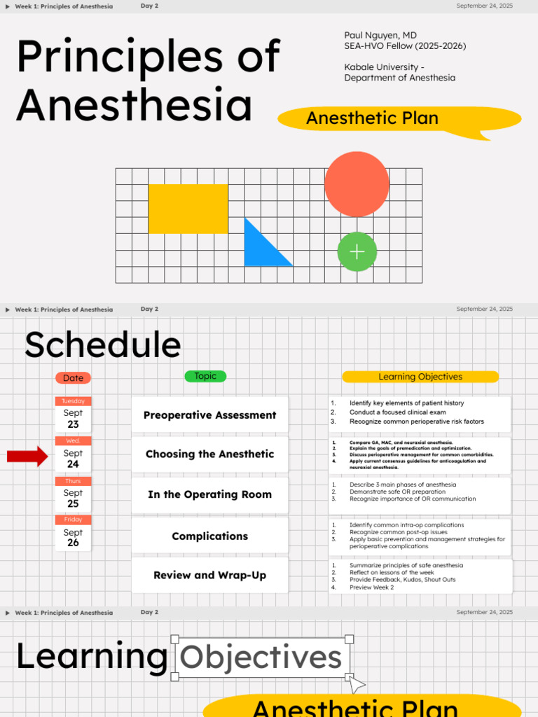 Week 1, Day 2 - Anesthetic Planning - Neuraxial | PDF | Anesthesia ...